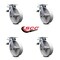 Service Caster 8 Inch Semi Steel Caster Set with Roller Bearings and Total Lock Brakes SCC SCC-TTL30S820-SSR-4 - alternate 3